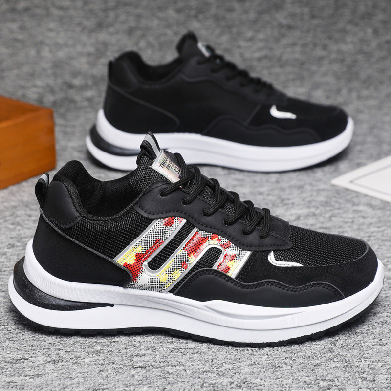 Sneakers, men's 2023 fall/winter shoes, men's trendy shoes, versatile casual shoes, waterproof leather shoes, running shoes, cross-border