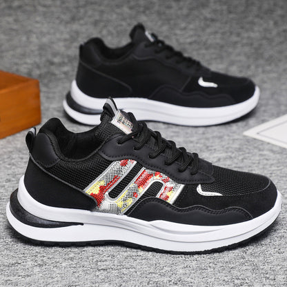 Sneakers, men's 2023 fall/winter shoes, men's trendy shoes, versatile casual shoes, waterproof leather shoes, running shoes, cross-border