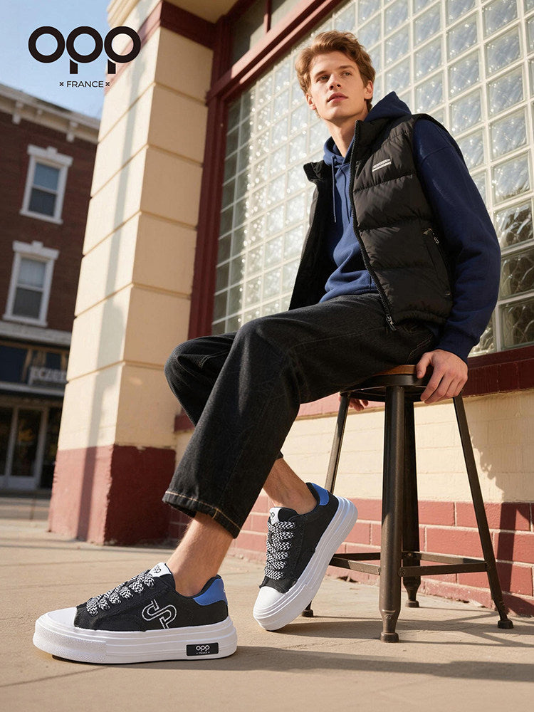 OPP Men's Shoes Spring 2026 New Niche Original Light Luxury Versatile Casual Sports Men's Thick-soled Small Whiteboard Shoes