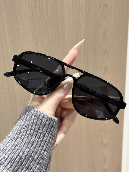 Dual-Beam Sunglasses 2026 European & American New High-End Sunglasses for Men and Women, Sun Protection Driving Pilot Sunglasses