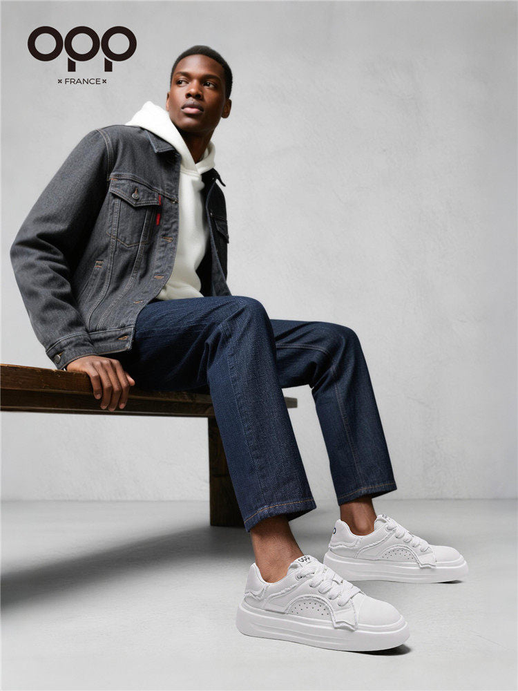 OPP men's shoes spring 2026 new men's platform height increase retro trend sports leisure versatile ruffian handsome board shoes