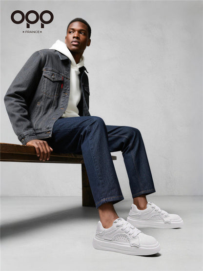 OPP men's shoes spring 2026 new men's platform height increase retro trend sports leisure versatile ruffian handsome board shoes