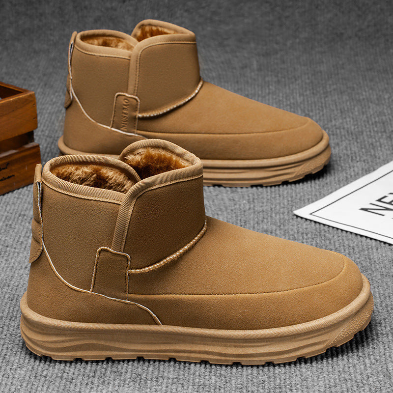 2025 Autumn/Winter Mid-Top Men's Snow Boots, Warm Fashion Boots, Outdoor Casual Men's Shoes, Sports Snow Boots for Men