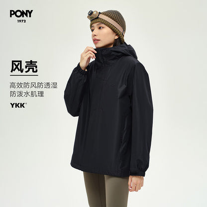 PONY Autumn and Winter New Men's and Women's Outdoor Sports Warm and Wearable Lightweight Casual Jacket 243U2KJ55BK