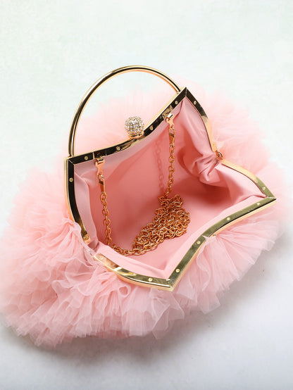 Mesh lace plissado clip bag jantar tote bag versão coreana doce vento flor clump apertado romântico casamento saco de noiva