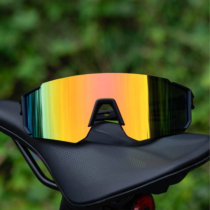 Large-frame glasses, cross-border outdoor one-piece cycling sunglasses, mountaineering fashion polarized sunglasses for men and women, UV protection