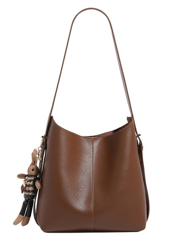 Cross-border bag women's bag 2025 new women's underarm bag PU bucket bag fashion versatile large capacity shoulder bag wholesale