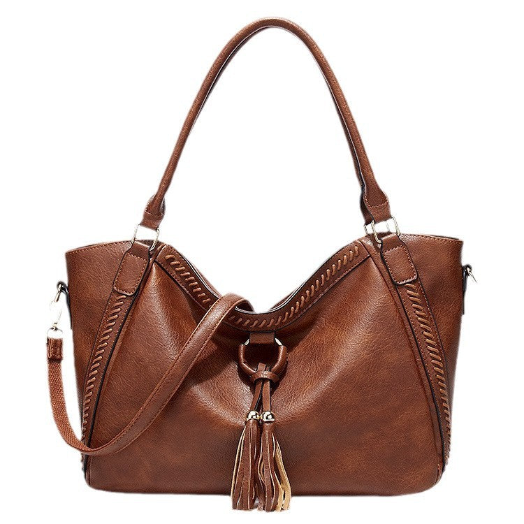 Foreign trade bag women's bag 2024 new European and American vintage fringed tote bag shoulder bag bucket bag manufacturer wholesale