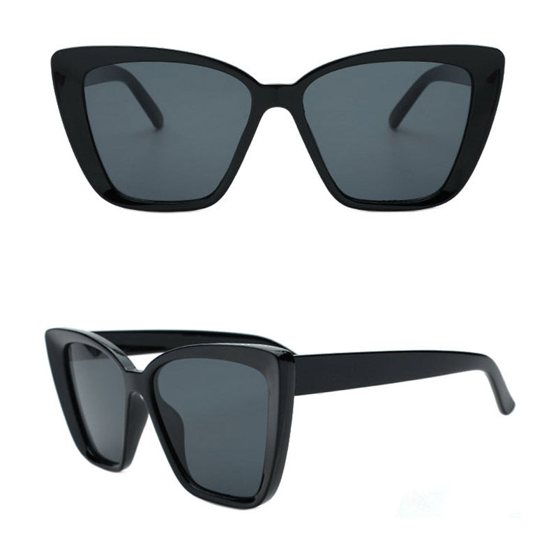 Cat's eye sunglasses foreign trade wholesale full frame black glasses men's and women's sunglasses high-end sunglasses UV protection