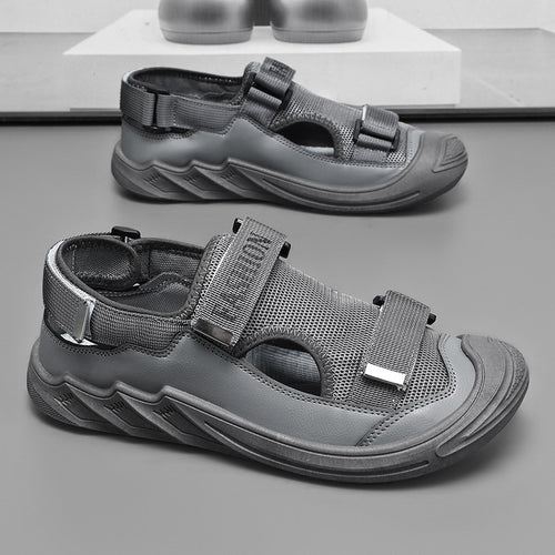 Men's Sandals Soft Sole, 2026 Summer New Rome Vacation Casual Beach Shoes, Clog Shoes, Breathable Closed-Toe Sandals