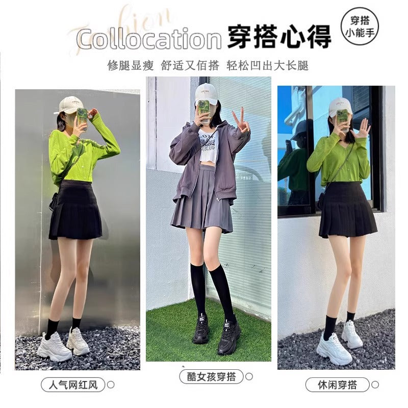 Pullback breathable thick-soled white shoes Korean version of solid color simple new dad shoes collegiate style is not stuffy feet single shoe girl