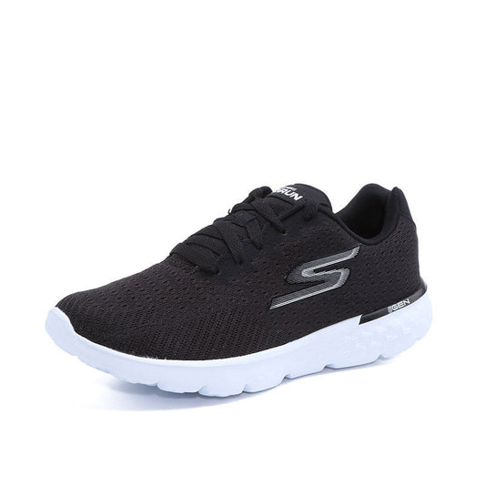 Skechers Walking Shoes Women's Shoes 2022 Spring and Autumn New Sneakers Mesh Lightweight Running Shoes 14804 BKW