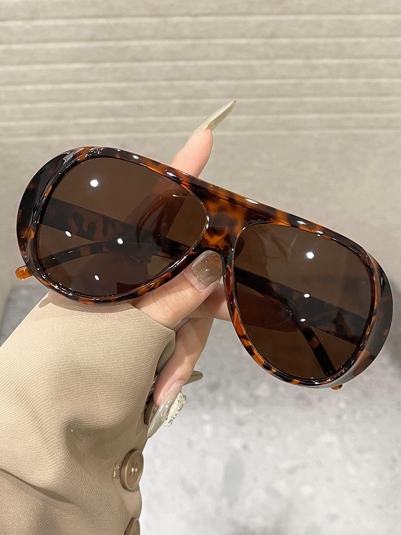 5 pairs of large-frame pilot sunglasses for women, premium look, Y2K fashion sunglasses, UV-blocking sunglasses