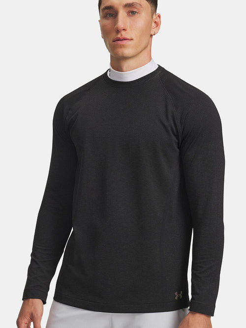 Under Armour Autumn and Winter New RUSH Men's Leisure Sports Running Fitness Crew Neck Long Sleeve T-Shirt 6004882-005