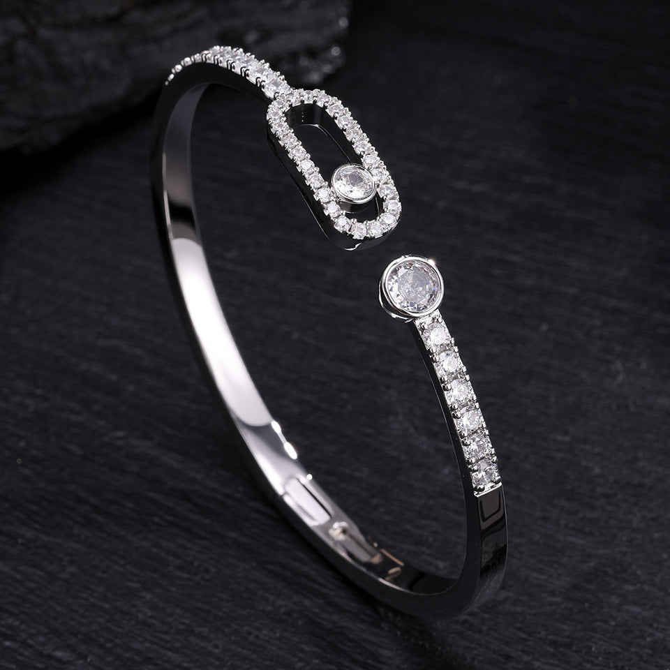 High-end Mei Family Single Diamond Ring for Women, 18K Rose Gold Premium Couple Ring Bracelet, Hot Seller on Douyin Livestream