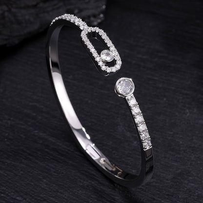 High-end Mei Family Single Diamond Ring for Women, 18K Rose Gold Premium Couple Ring Bracelet, Hot Seller on Douyin Livestream
