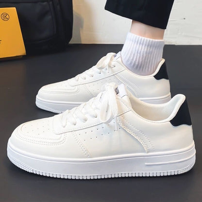 2026 Spring Men's Breathable Shoes, Teen Trendy Versatile White Shoes, Thick-Soled Sports Casual Board Shoes, Trendy Shoes