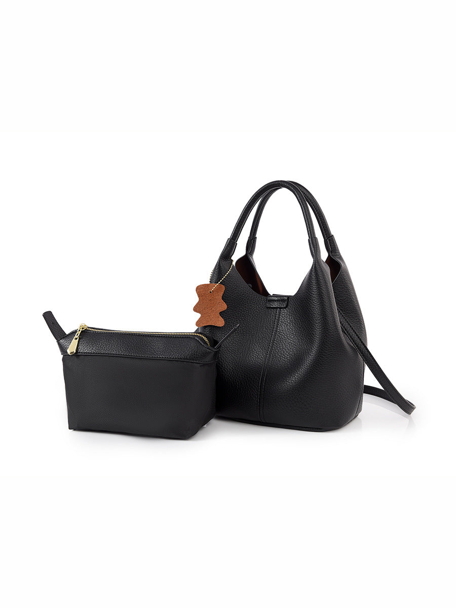 Cross-border bucket bag classic minimalist women's handbag, large capacity commuter bag, fashionable versatile handbag, women's crossbody bag