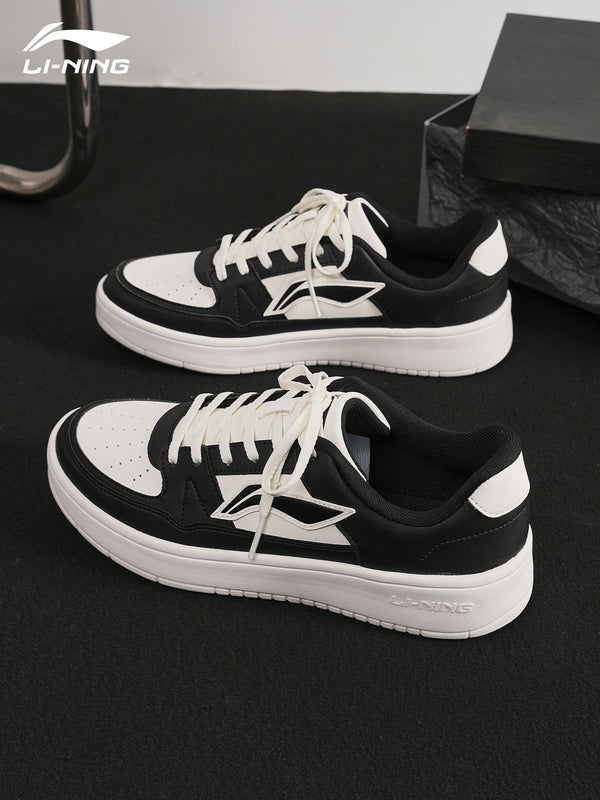 Li Ning board shoes men's shoes 2026 summer new moon lining versatile retro black and white low-top sports casual shoes white shoes