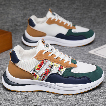 Sneakers, men's 2023 fall/winter shoes, men's trendy shoes, versatile casual shoes, waterproof leather shoes, running shoes, cross-border