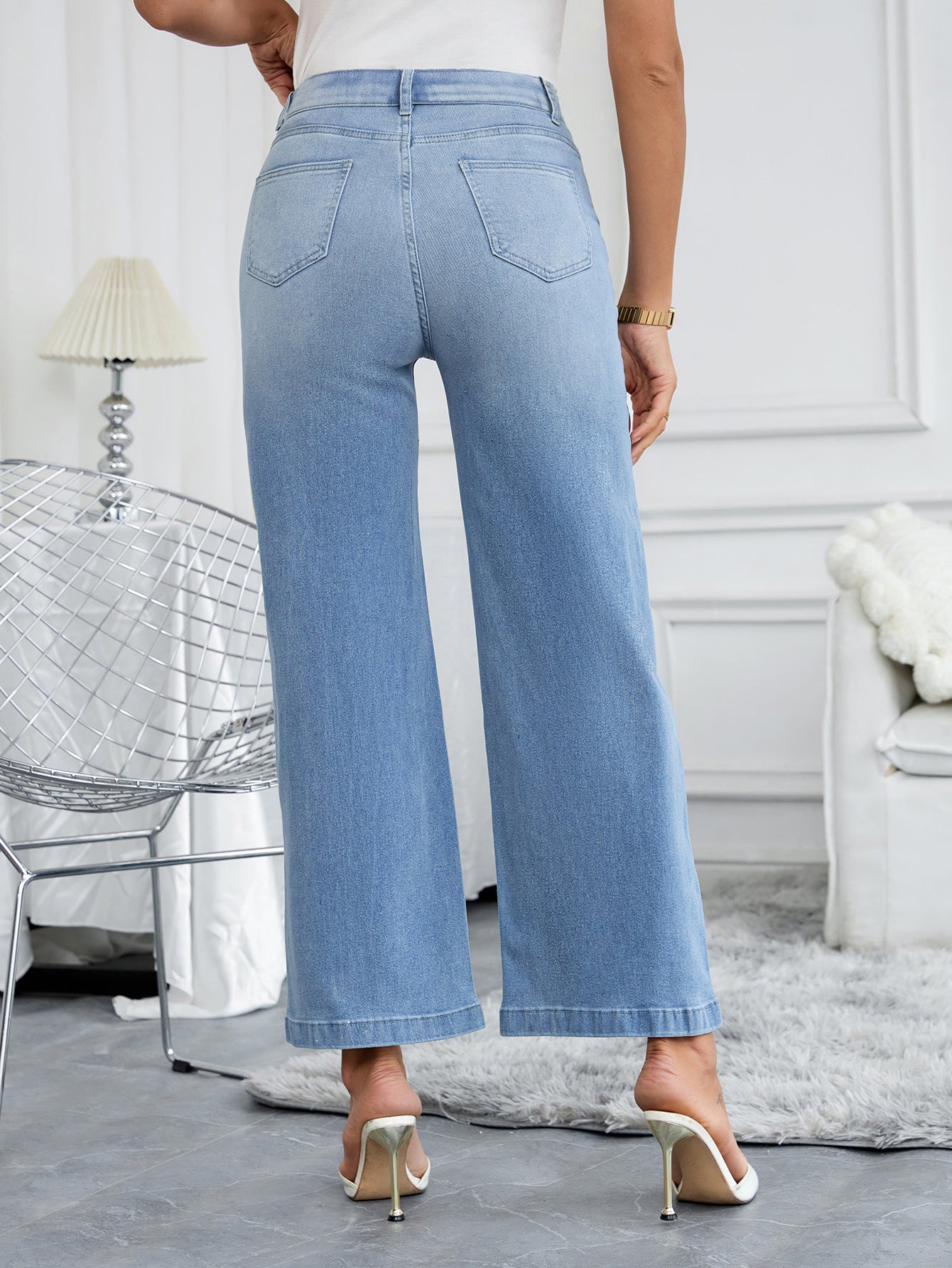 European and American cross-border foreign trade new women's clothing high elastic loose wide-leg casual women's jeans WOEMN JEANS