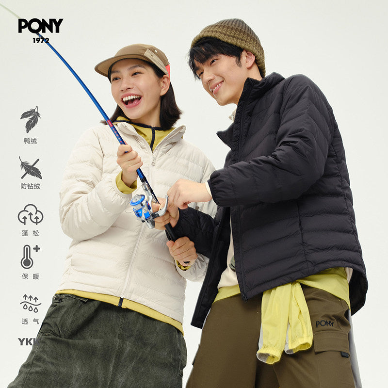 PONY Autumn and Winter New Men's and Women's Couple Duck Down Fluffy Lightweight Warm Down Jacket 243W2OF32OW