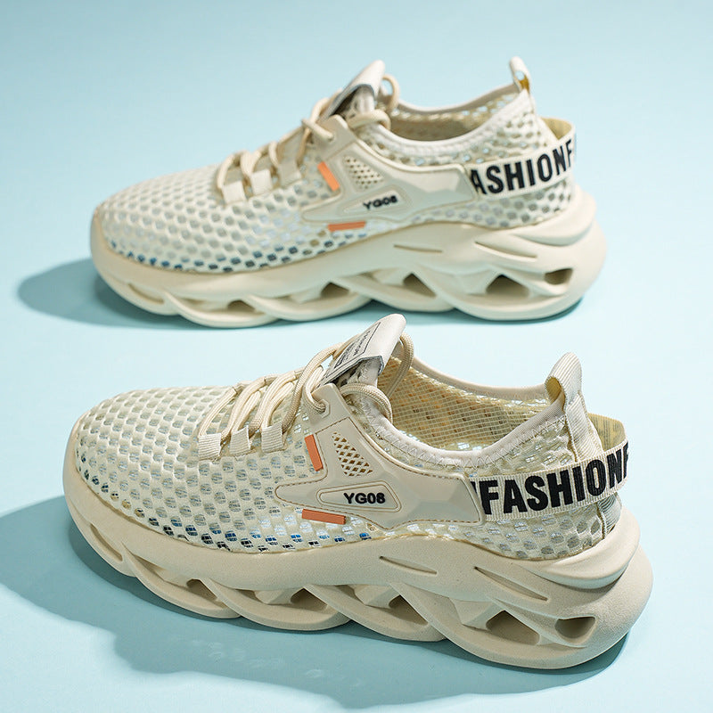 2026 Summer New Men's Breathable Hollow Sports Shoes, Men's Vacation Beach Shoes, Lightweight Casual Versatile Men's Shoes