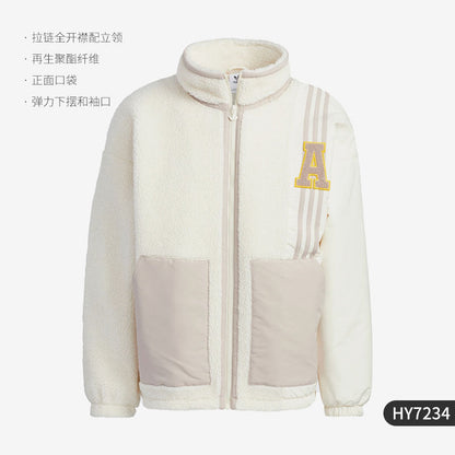 Adidas Clover Men's and Women's Vintage Casual Lamb Down Jacket HY7234