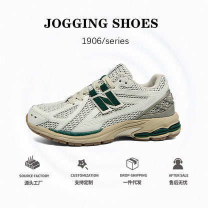 Putian 1906RN Word Shoes primavera e outono New Balance Cool Running Daddy Shoes Sapatos Masculinos Casal Leve e Versátil Respirável Running Shoes