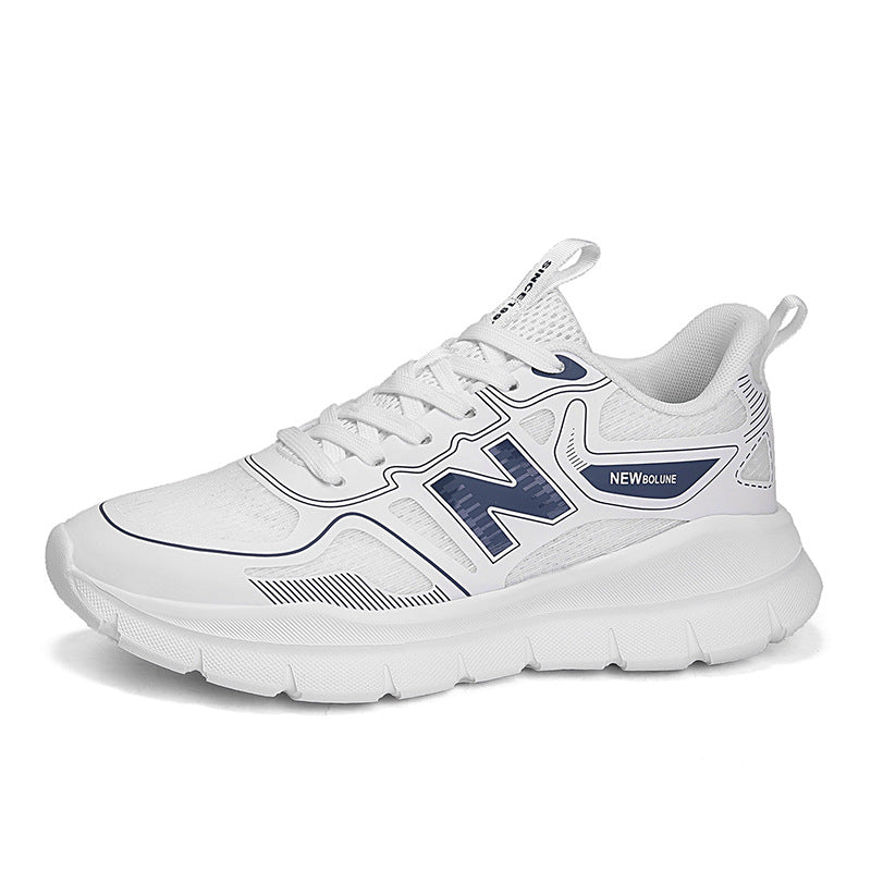 Primavera e outono New Balance Cool Running Men's Shoes Thick Sole Shock-Absorbing Running Shoes Casual Couple Trend Versatile Sports Shoes Atacado