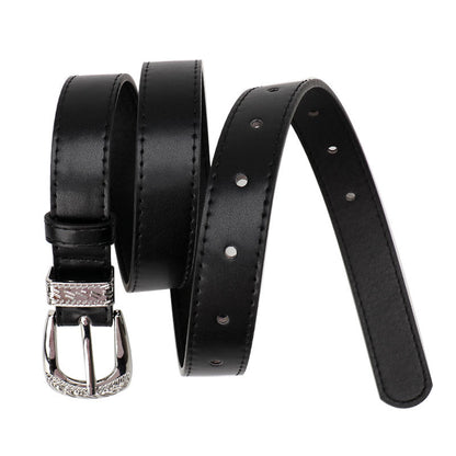 New cross-border European and American carved buckle belt women's decoration simple and versatile trouser belt retro fashion trend women's belt