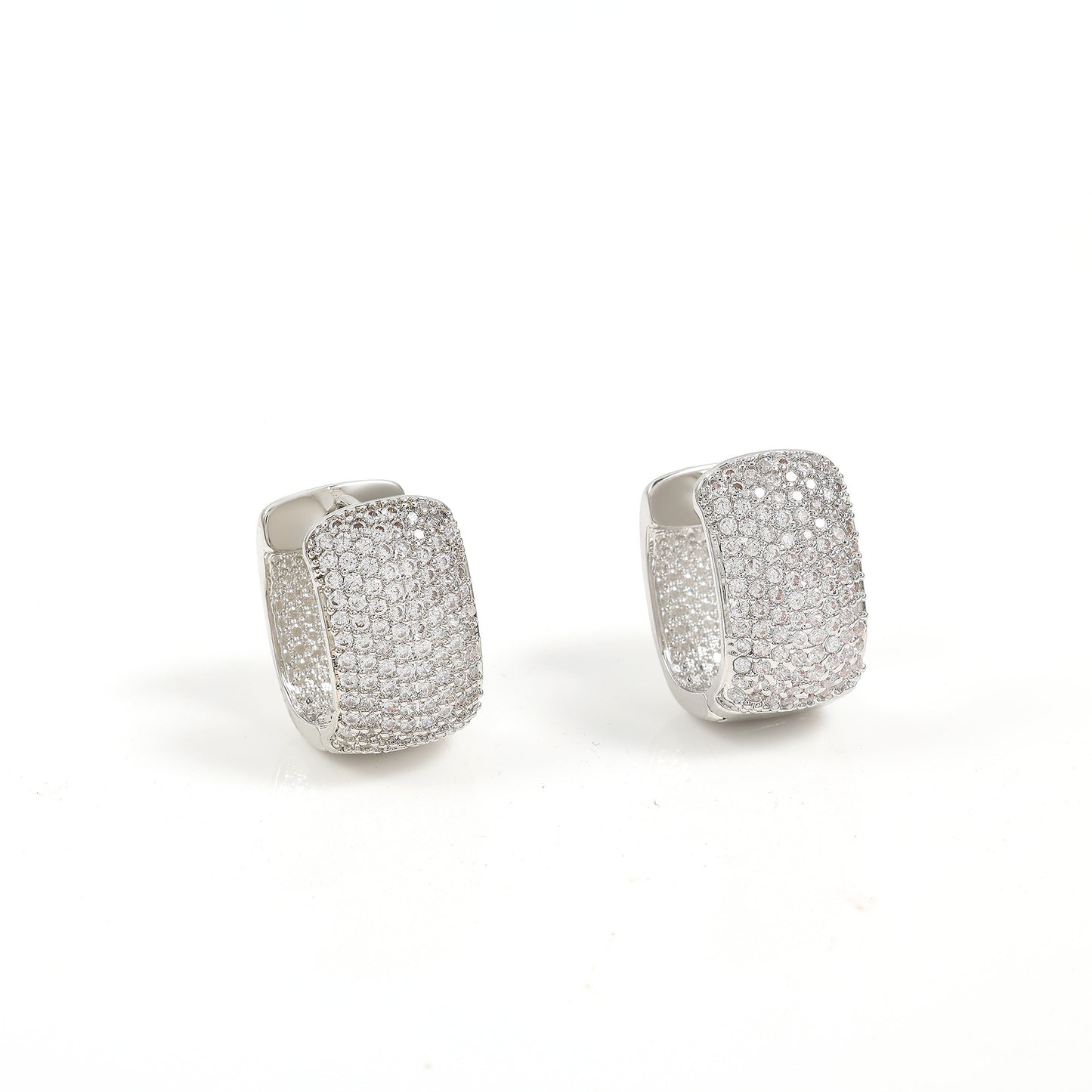 RAKOL 2025 New European and American Style Niche Light Luxury Full Diamond Stud Earrings for Women, High-End Hot Item Hot Sale in Stock