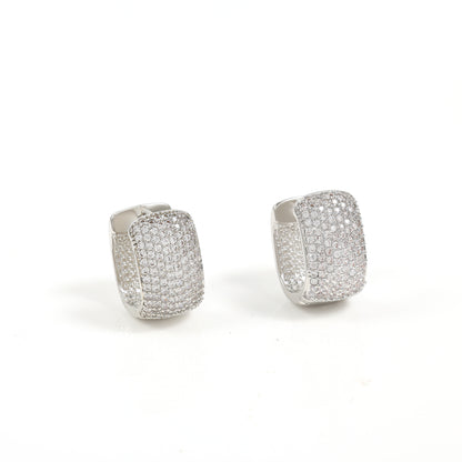RAKOL 2025 New European and American Style Niche Light Luxury Full Diamond Stud Earrings for Women, High-End Hot Item Hot Sale in Stock