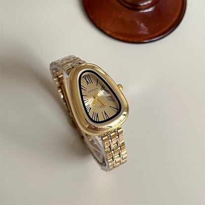 Cross-border hot-selling wristwatches, steel strap watches, women's snakehead head, commuter, light luxury minimalist, quartz watches, women's watch manufacturer wholesale