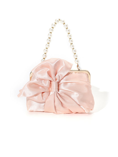 Francês doce retro estilo nacional arco colorido tong cetim high-end pérola bolsa casamento senhoras saco de jantar