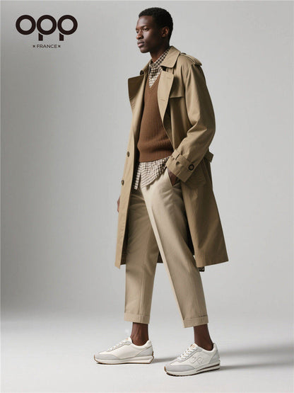 OPP men's shoes spring 2026 new outdoor tourism sports leisure jogging shoes leather high-end Forrest Gump shoes for men