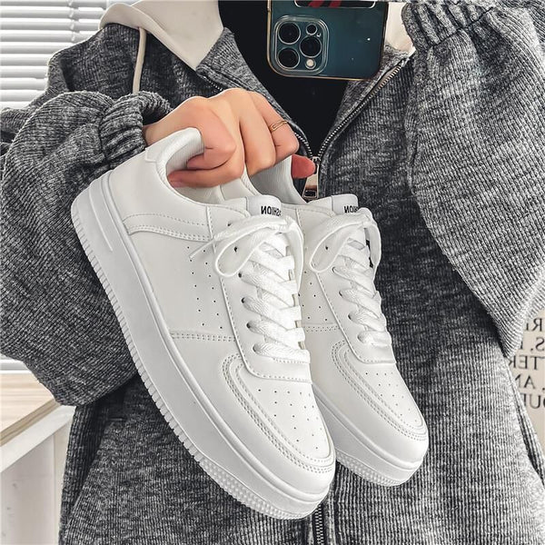 2026 Spring Men's Breathable Shoes, Teen Trendy Versatile White Shoes, Thick-Soled Sports Casual Board Shoes, Trendy Shoes