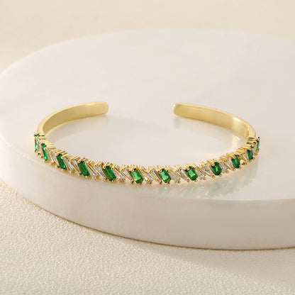 Cross-border European and American fashion full diamond marqueseye opening bracelets, adjustable latriche opening light luxury elegant factory wholesale