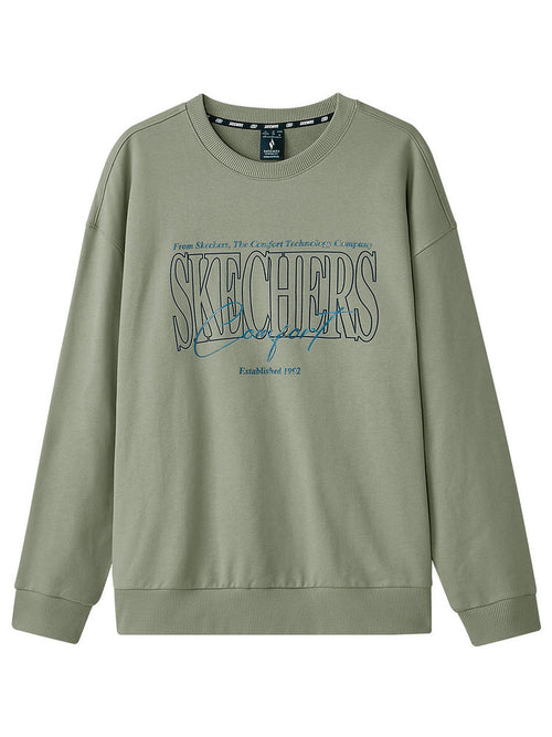 Skechers Unisex Knitted Pullover Sweatshirt Loose and Comfortable Long Sleeve Base Jacket L324U059 04AU
