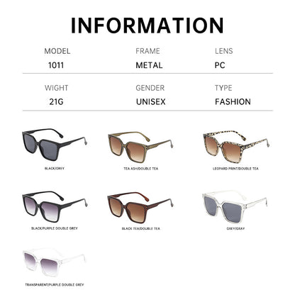 Square leopard print sunglasses for women, premium feel, 2025 new European and American sunglasses, UV400 sunscreen retro sunglasses