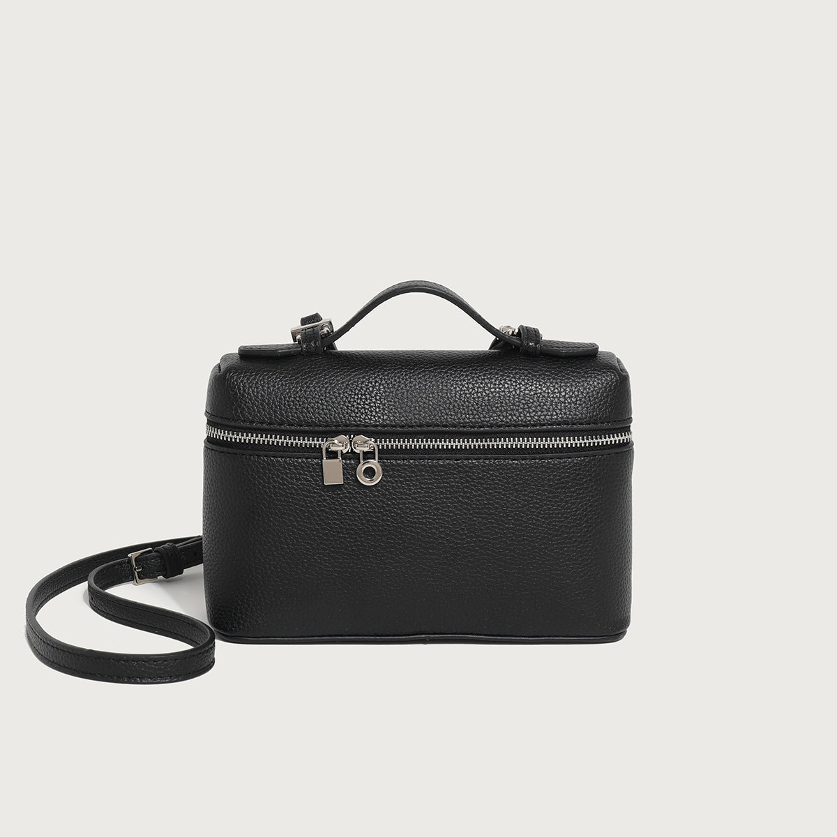 Cross-border small bag women's bag 2024 new trend double zipper handbag makeup bag shoulder crossbody bag wholesale