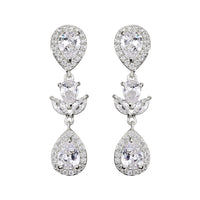 white gold plated earrings