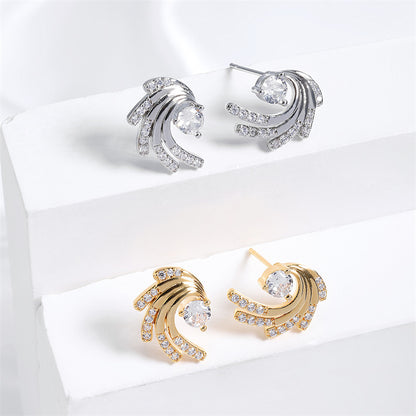 RAKOL versatile shaping earrings, fashionable cross-border hot-selling, personalized wing-shaped stud earrings, elegant and elegant for women