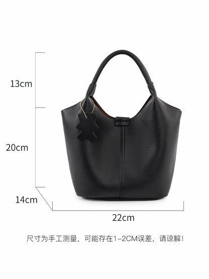 Cross-border bucket bag classic minimalist women's handbag, large capacity commuter bag, fashionable versatile handbag, women's crossbody bag