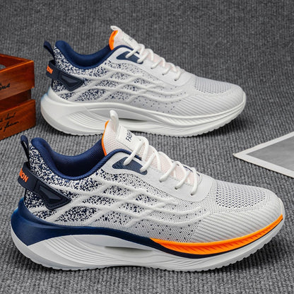 Running men's shoes summer 2026 new sports mesh casual lightweight soft sole non-slip breathable flying knitted student trendy shoes