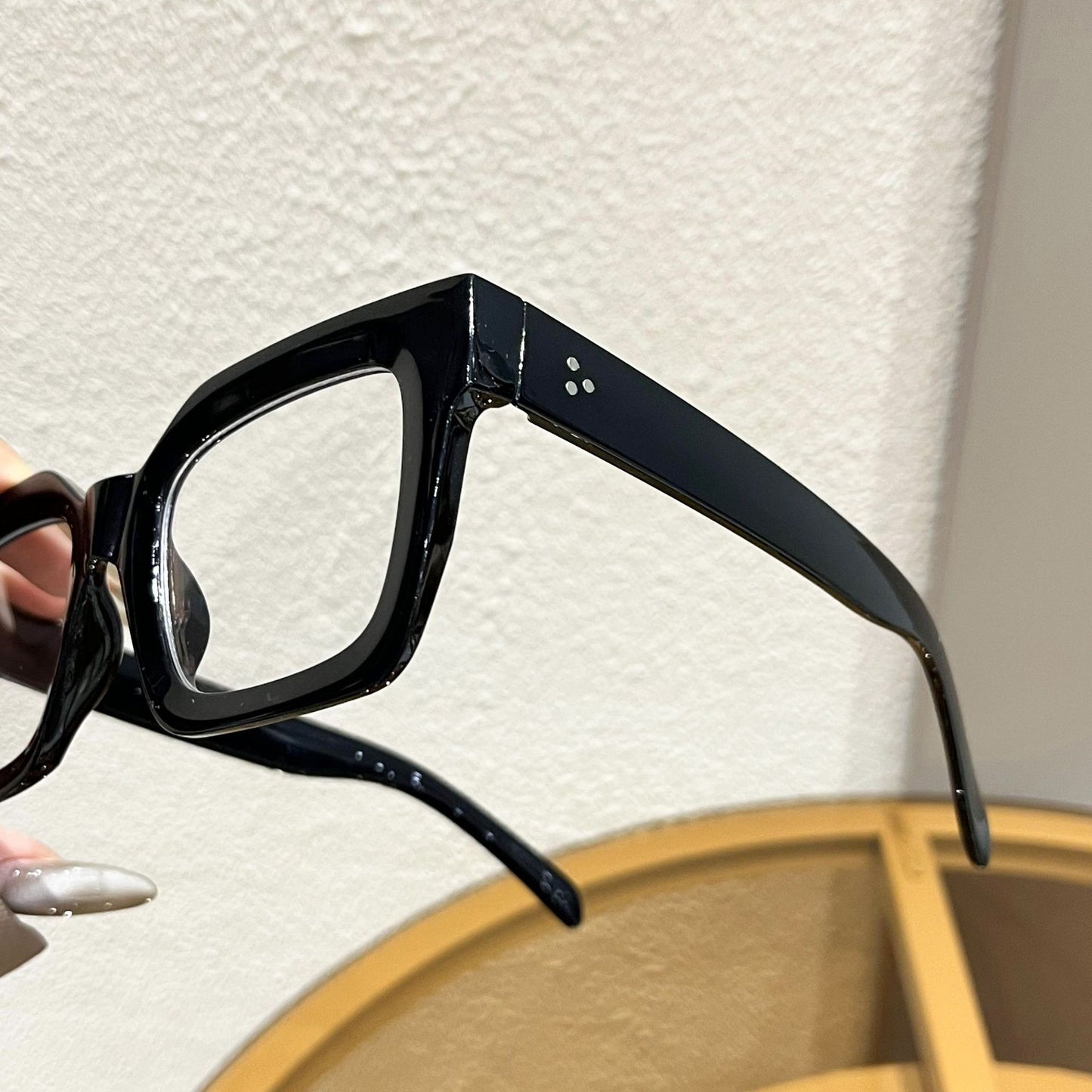 Square rice nail flat light mirror men's new anti-blue light European and American plain makeup glasses frame fashion ins retro glasses frame women