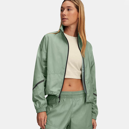 UA Under Armour Spring Summer 2025 Women's Outdoor Recreation Sports Loose Breathable Woven Jacket 1389677-348