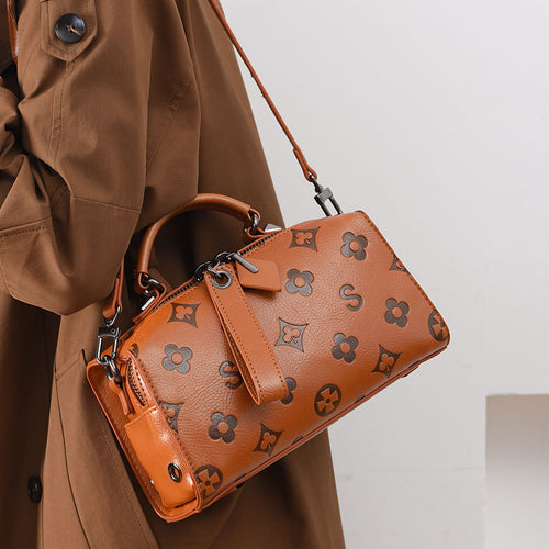 Bolsa de ombro estruturado estampado em relevo Bolsa fashion Grande capacidade Bolsa almofada elegante de mão Bolsa transversal Internacional para o dia a dia