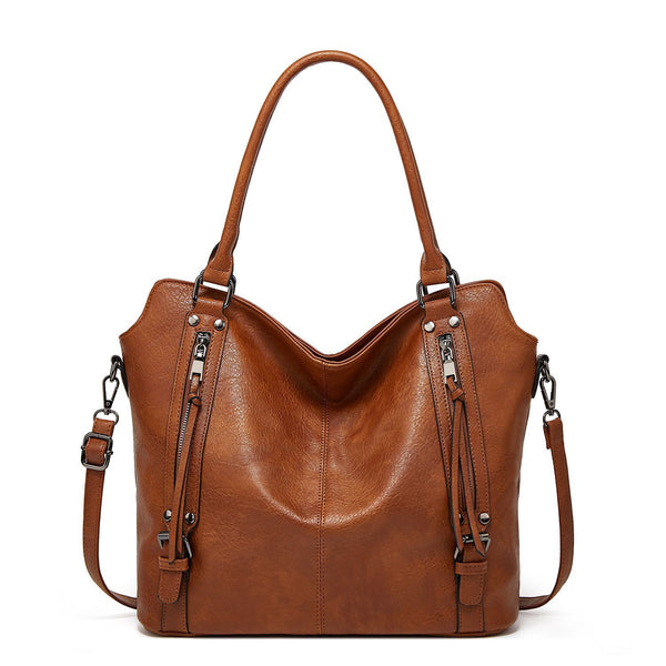 Cross-border bag women's 2024 new European and American fashion soft leather large capacity tote bag shoulder crossbody bag wholesale | Ciaura