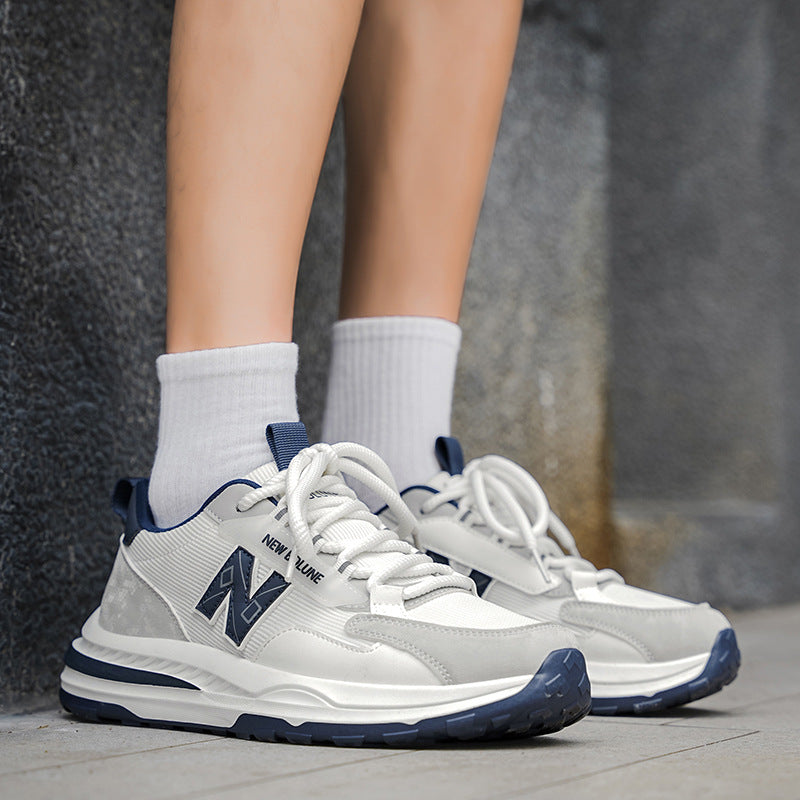 Primavera e outono New Balance Cool Run New Athleisure Sapatos Masculinos Aumentam a Altura verão Versáteis Respiráveis Daddy Shoes ins Thick Sole